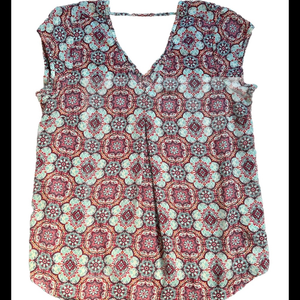 DR2 by Daniel Rainn Women's Top Blouse Short Sleeve Size Medium lightweight